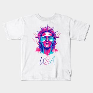 Summer style of Statue of Liberty Kids T-Shirt